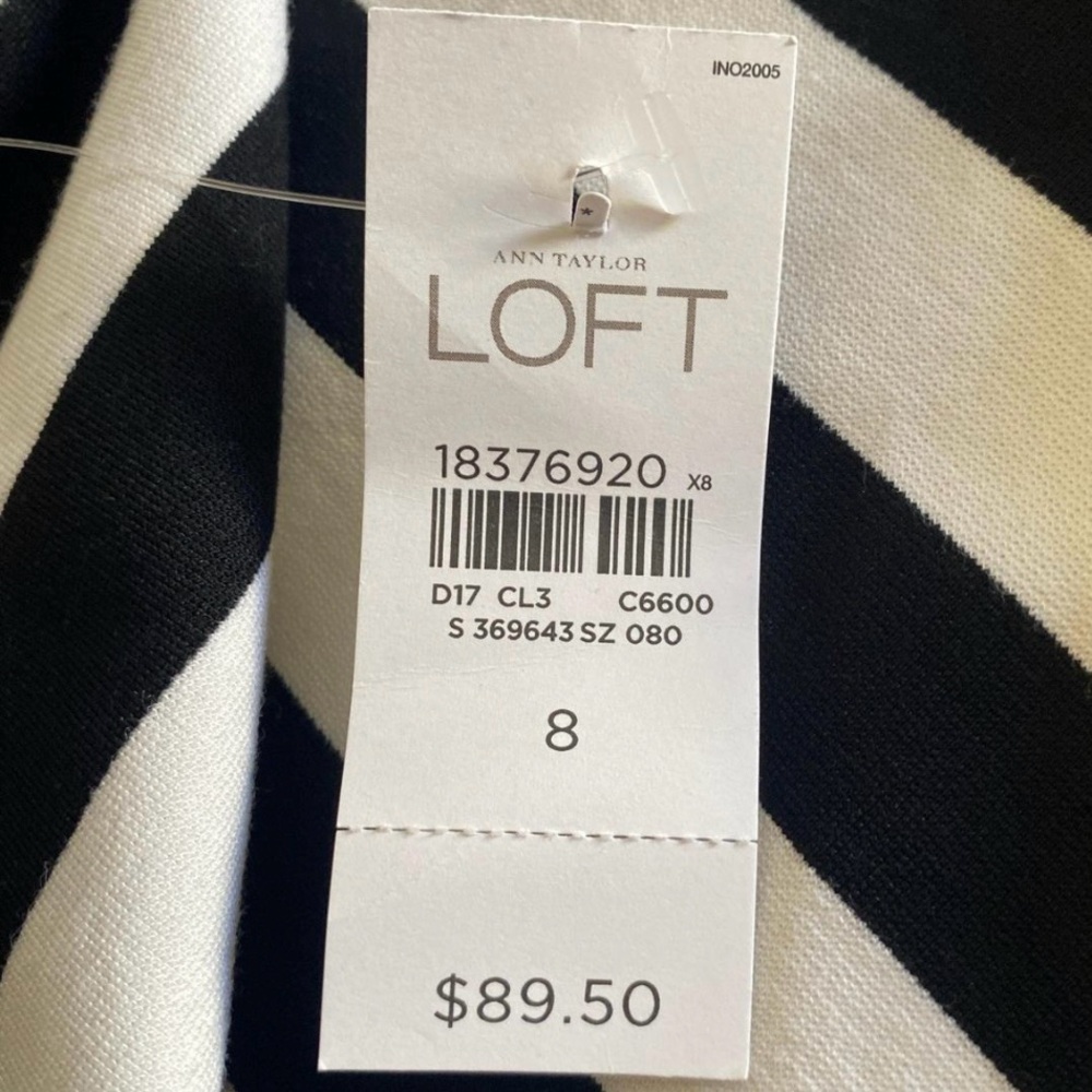 ‧₊˚✮ Striped Chevron Bodycon NWOT Work Heavy Fabric Day to Night - Picture 7 of 12